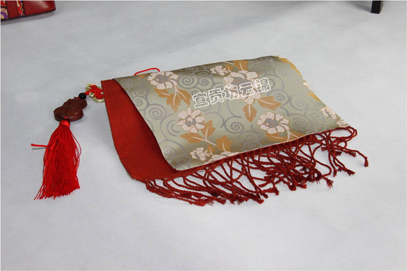 高档云锦真丝绒双面围巾