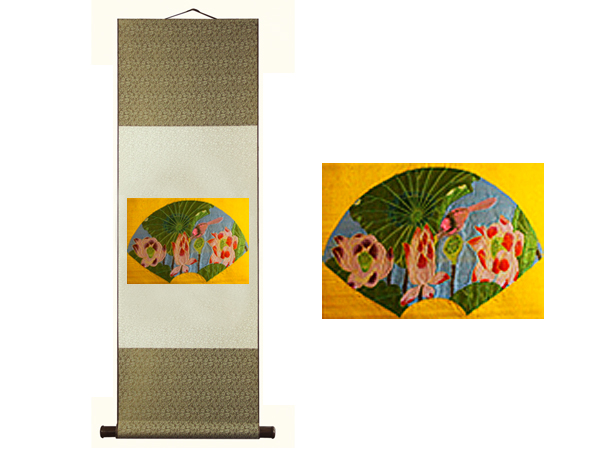 二则蚕丝底荷塘月色卷轴